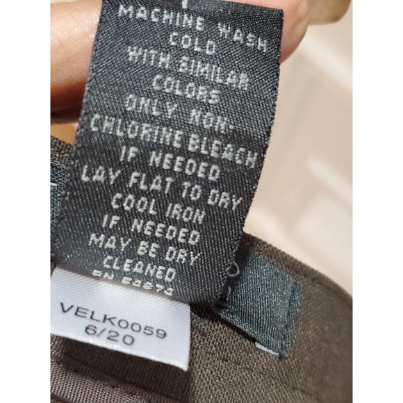 The Limited Stretch Women's Solid Brown Polyester Straight Knee Length Skirts 12 - Picture 7 of 7